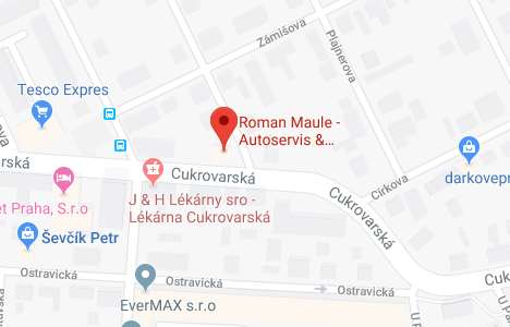 Mapa Autoservis Roman Maule